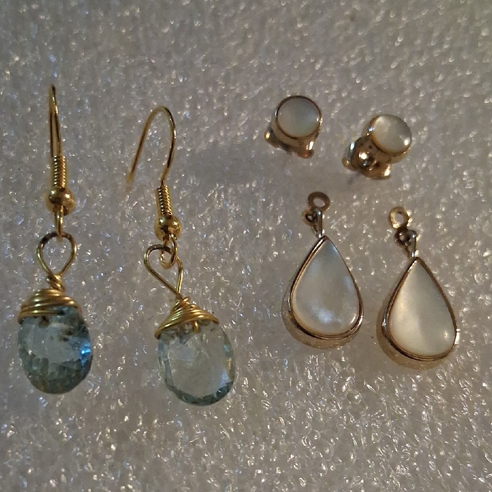 Elegant Gold and Silver Earrings Set